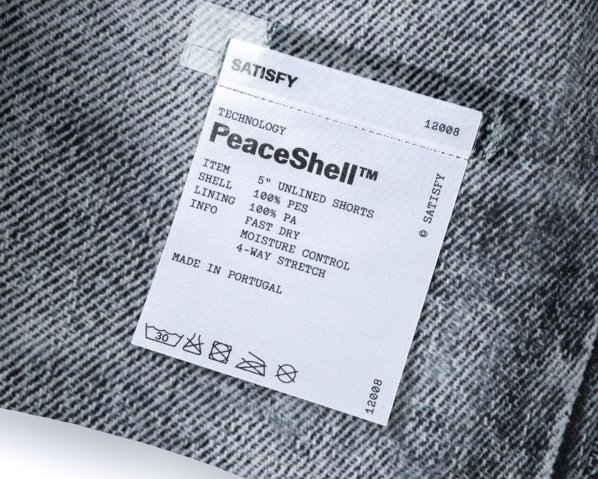 M PeaceShell 5" Unlined Shorts | Black Denim
