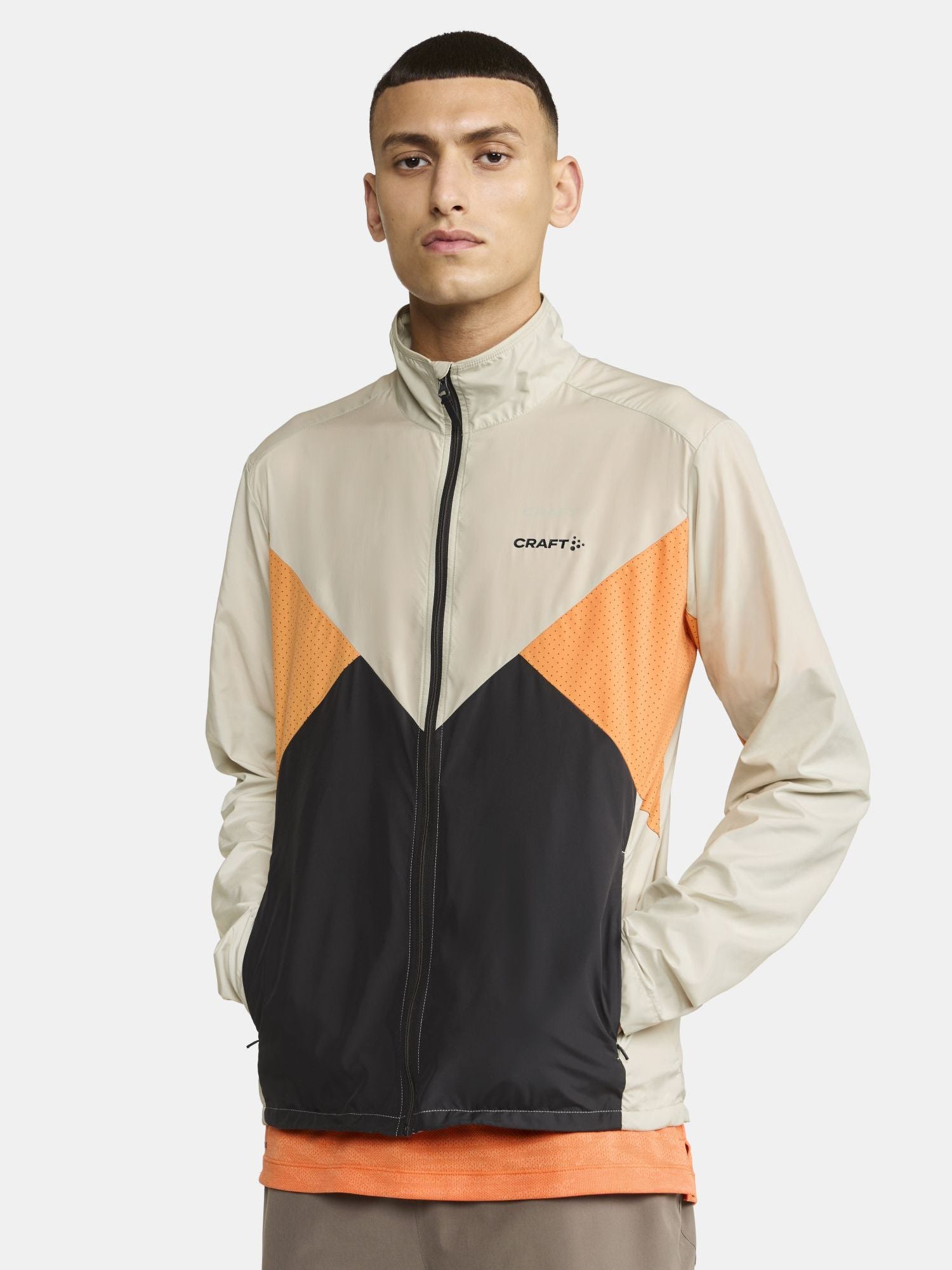 Adv Essence Wind Jacket I Plaster Slate