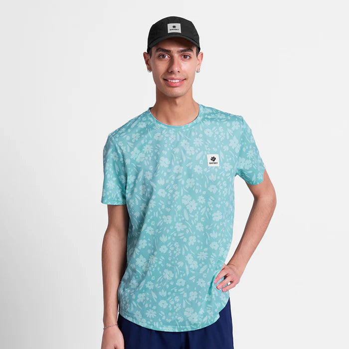 M Flower Combat T-Shirt | Light Blue Flower