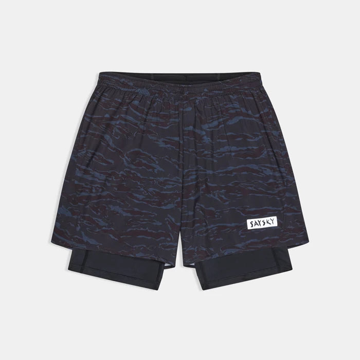 M Tiger Pace 2 in 1 Shorts 5'' | Black Camo
