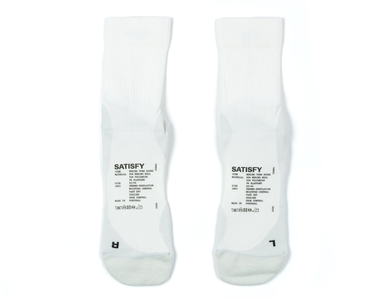 Merino Nylon Tube Socks | Off White