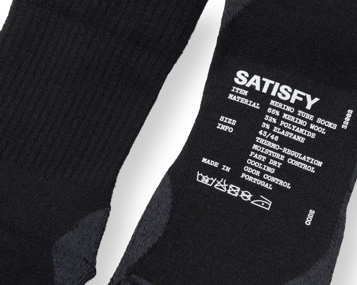 Merino Tube Socks | Black