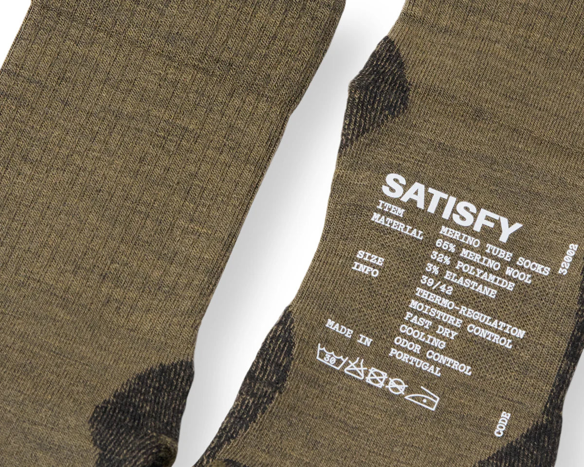 Merino Tube Socks | Dark Olive