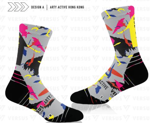 Arty Active Socks | Grey Splatter