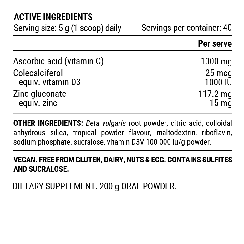 Ultra Immune C Powder (Travel Pack) - 5g Sachet x 20 pcs I Tropical