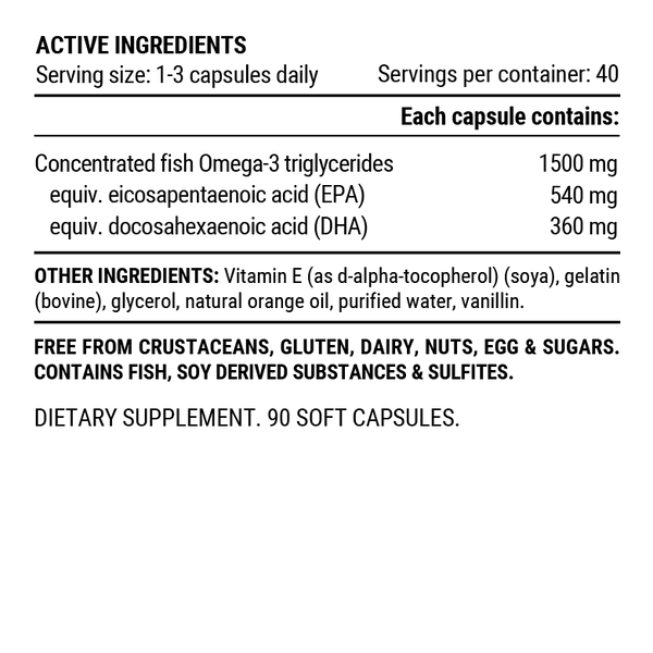 三倍強度濃縮 Omega-3 - 90粒瓶裝