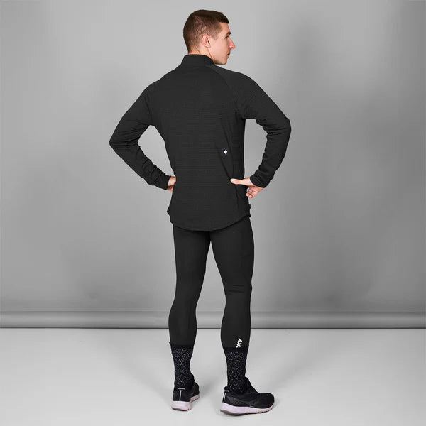 Blaze 半拉鍊輕質羊毛衫 |黑色的