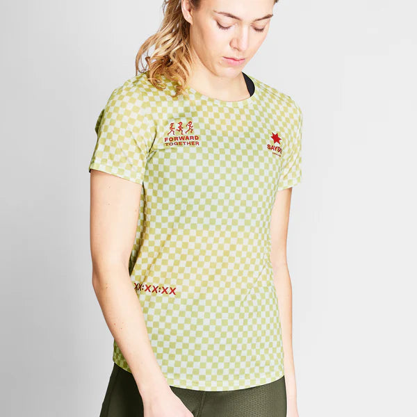 W Checker Combat T-Shirt | Green