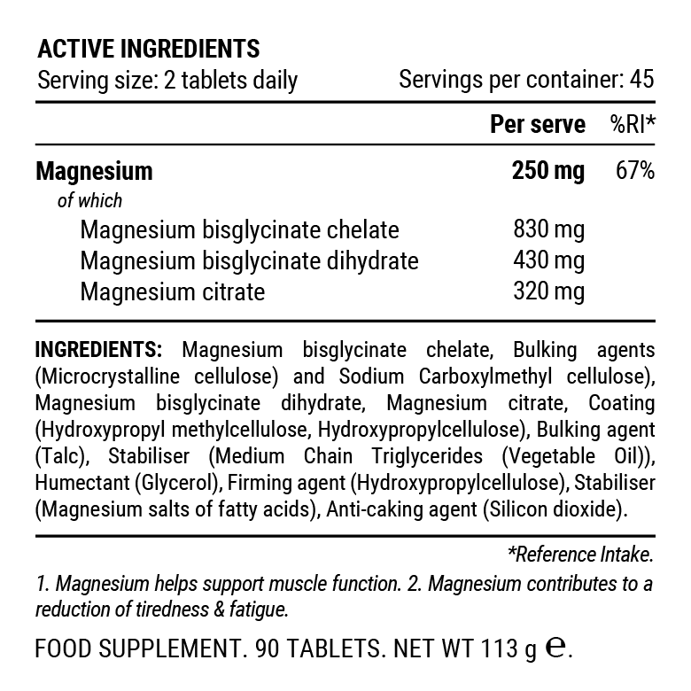 Triple Magnesium Professional Recovery Tablet | Jar - 90 tabs