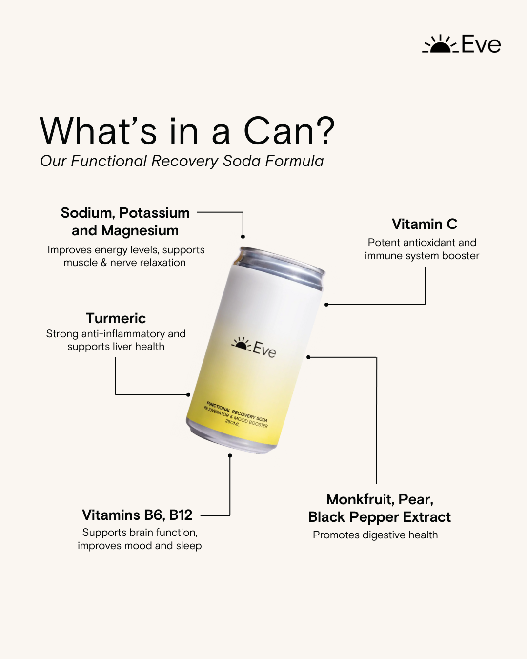 Functional Recovery Soda | 250ml x 4
