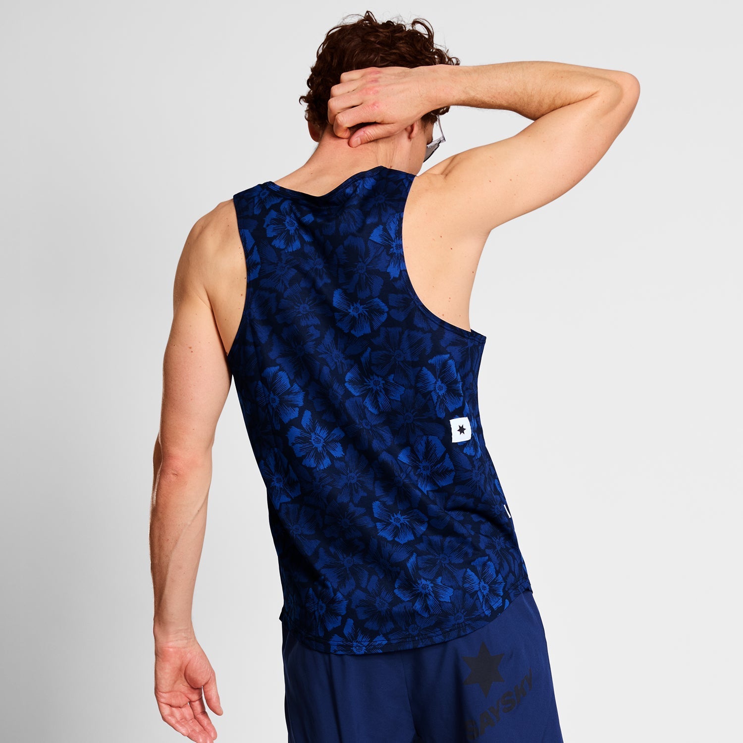 M Flower Combat Singlet | Blue