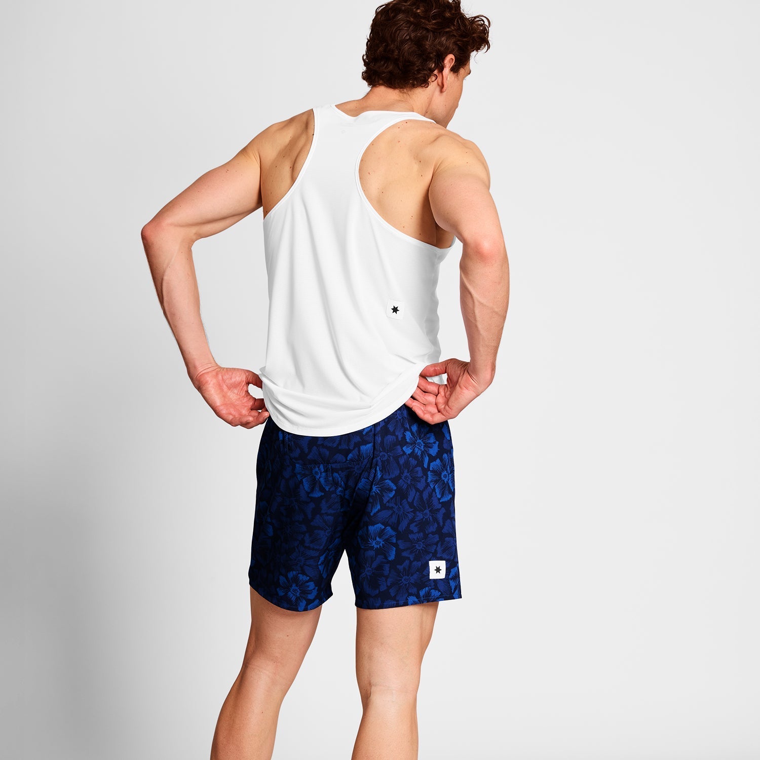 M Flower Pace Shorts 5'' | Blue