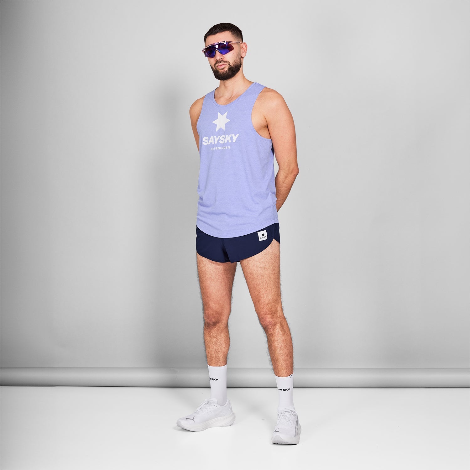 M Logo Combat Pro Singlet | Purple