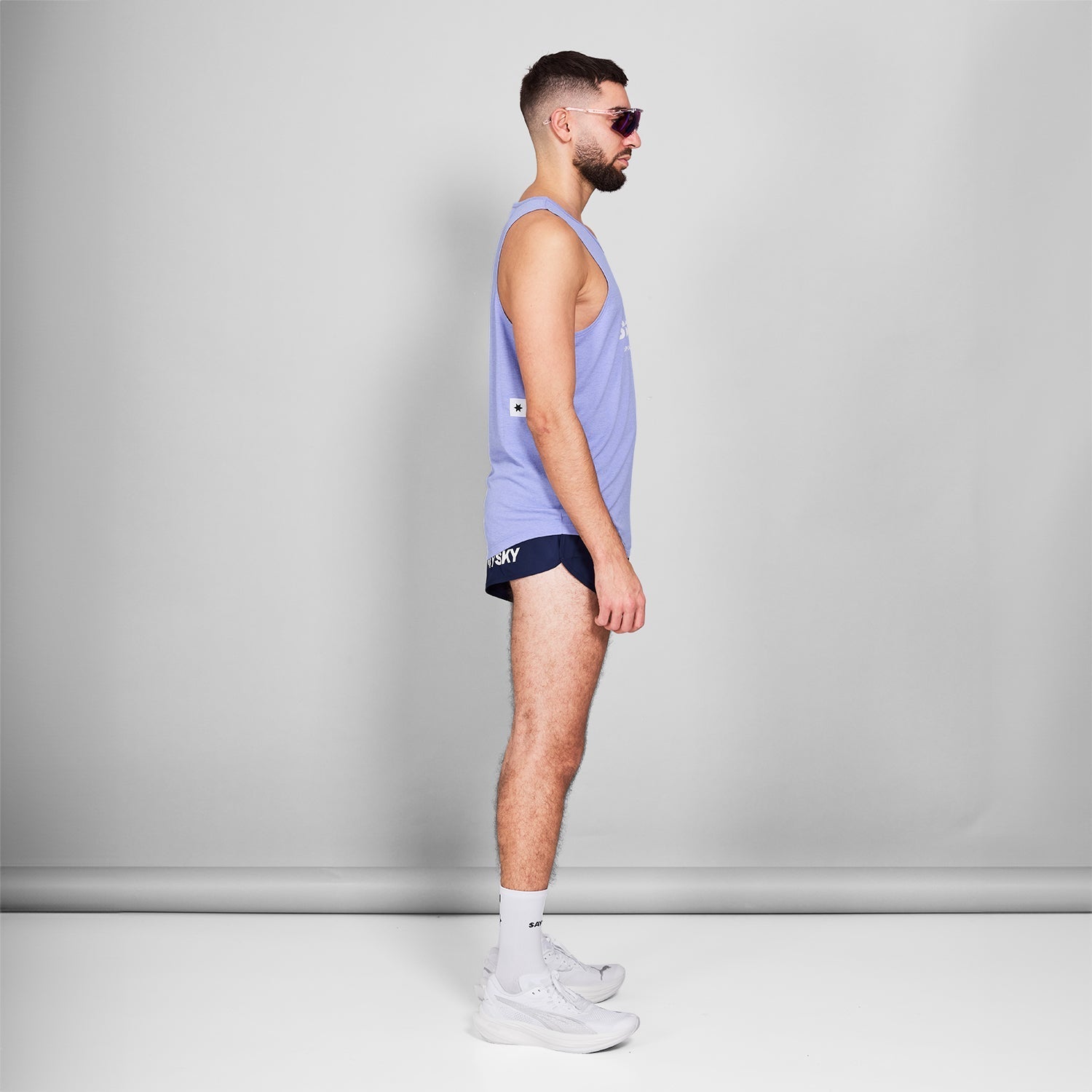 M Logo Combat Pro Singlet | Purple