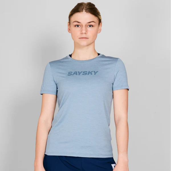W Logo Pace T-Shirt | Blue Melange