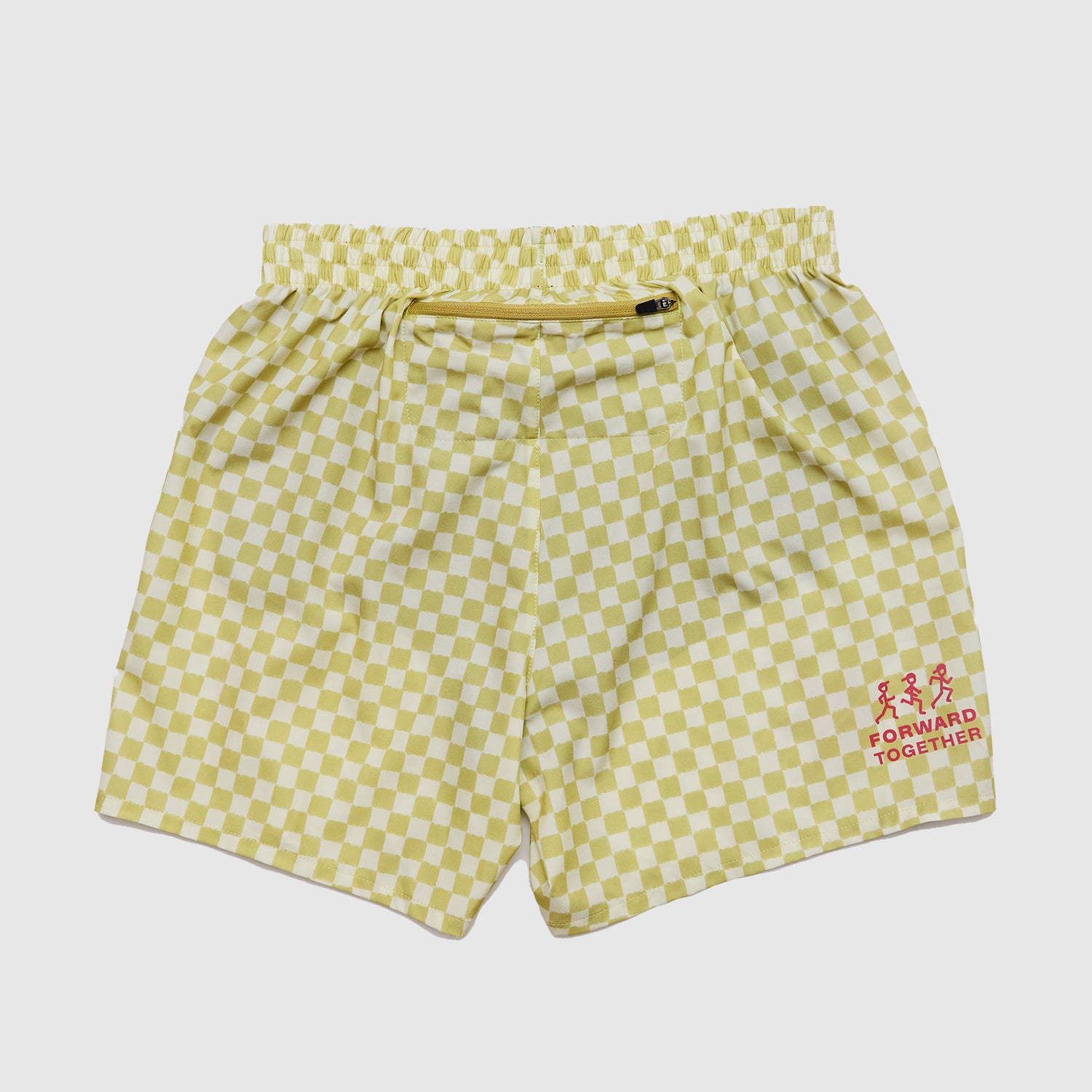 M Checker Pace Shorts 5'' | Green