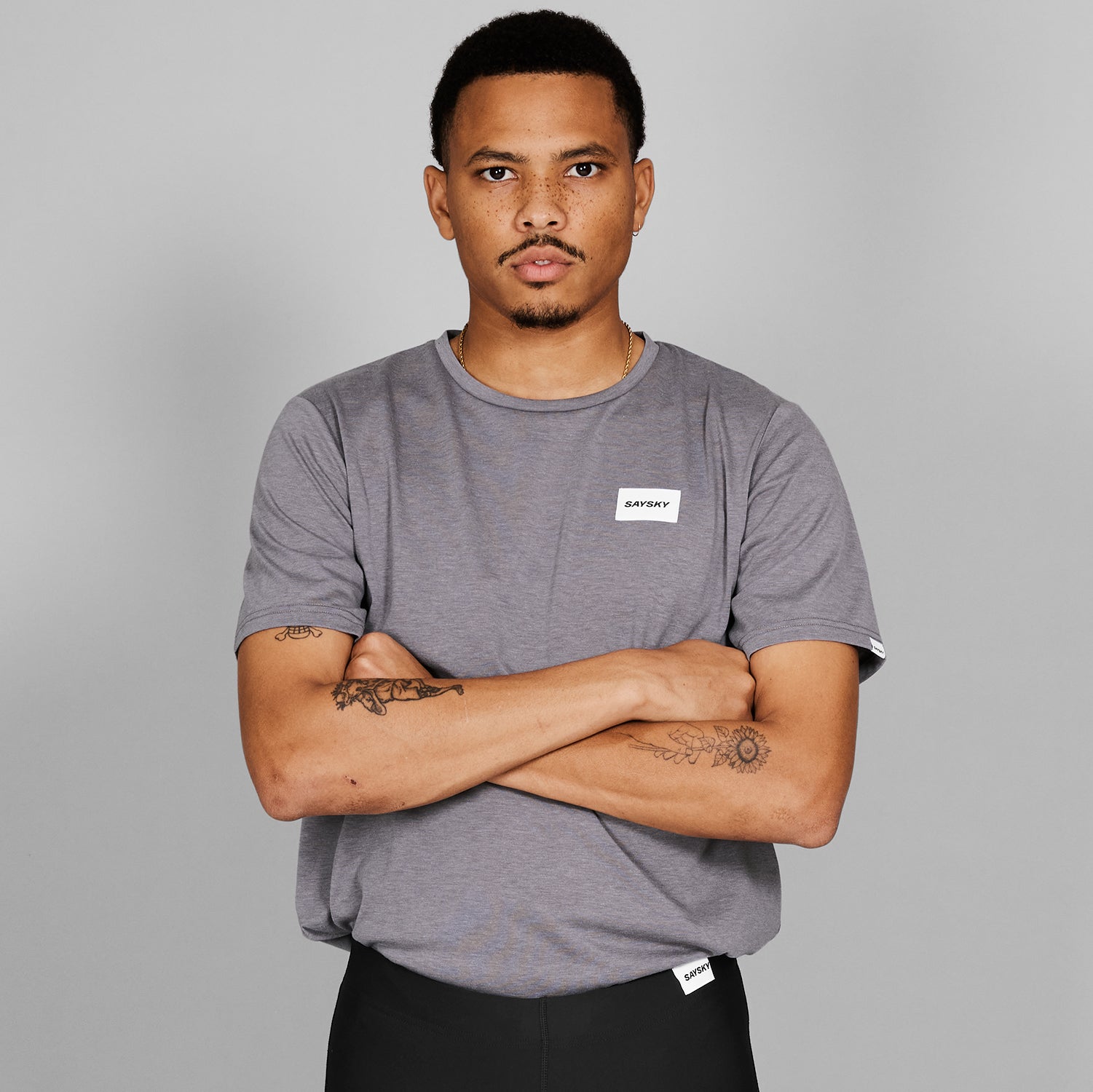 Clean Motion T-shirt | Grey Melange