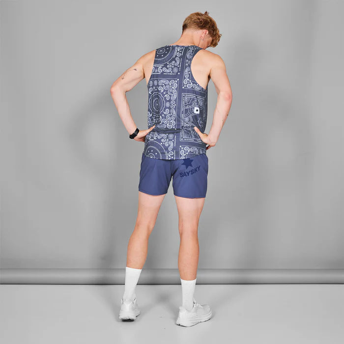 Paisley Combat Singlet | Blue Paisley