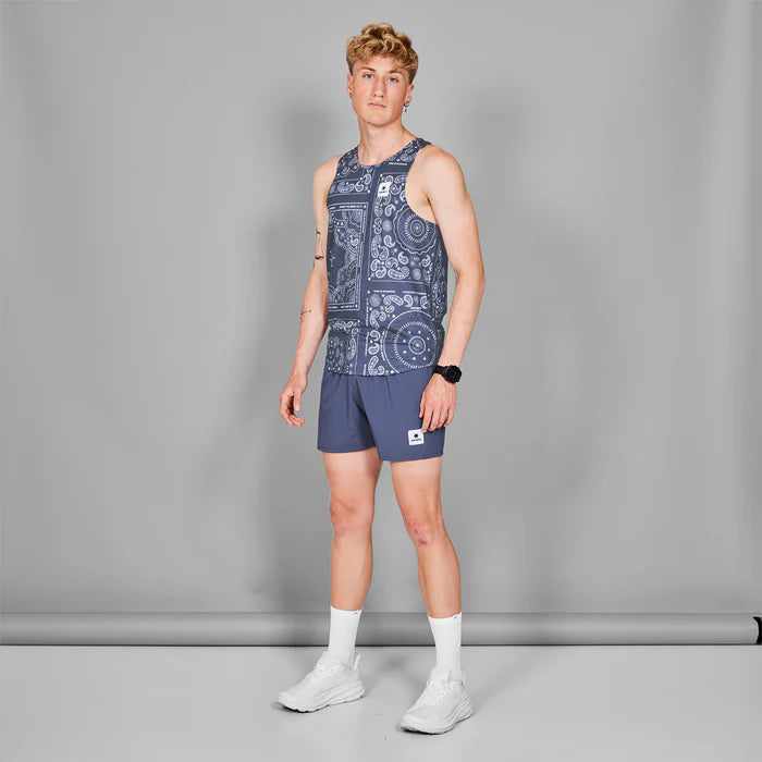 Paisley Combat Singlet | Blue Paisley