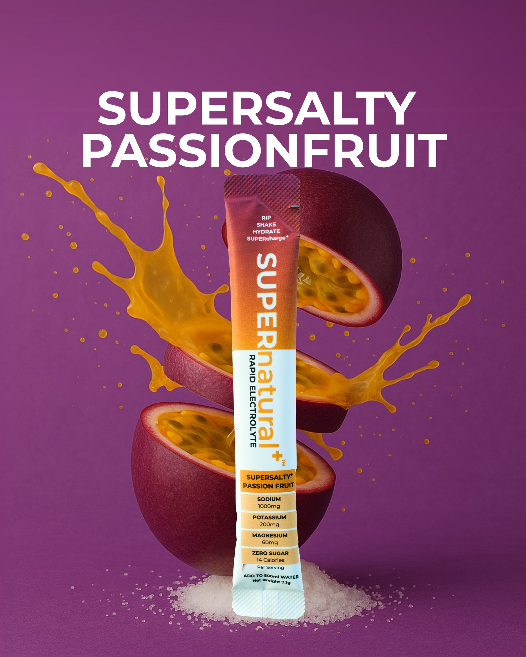 SUPERsalty Electrolyte Sachet | Passionfruit (7.0g)