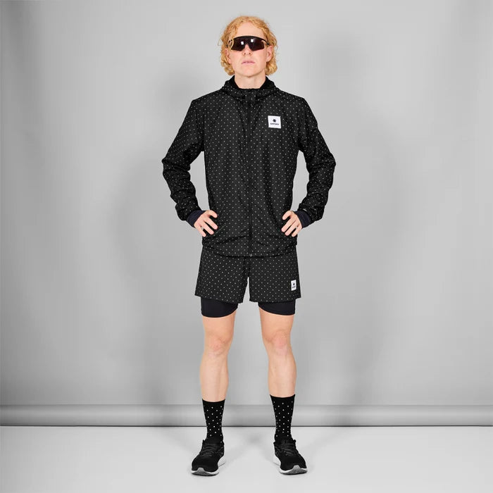 M Polka 2 In 1 Pace Shorts 5" | Reflective Black