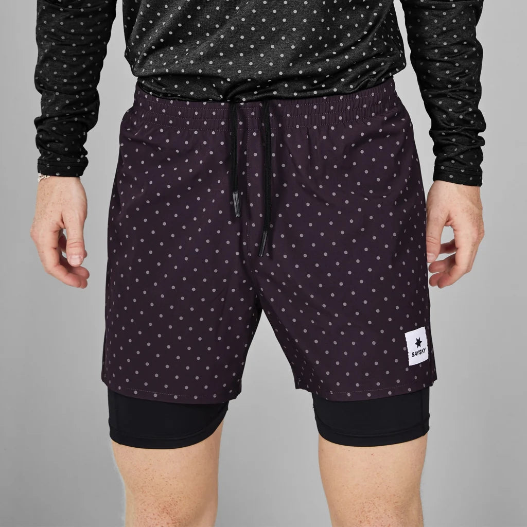 M Polka 2-In-1 Pace Shorts 5" | Reflective Purple