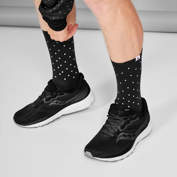 Polka Combat Socks | Reflective Black