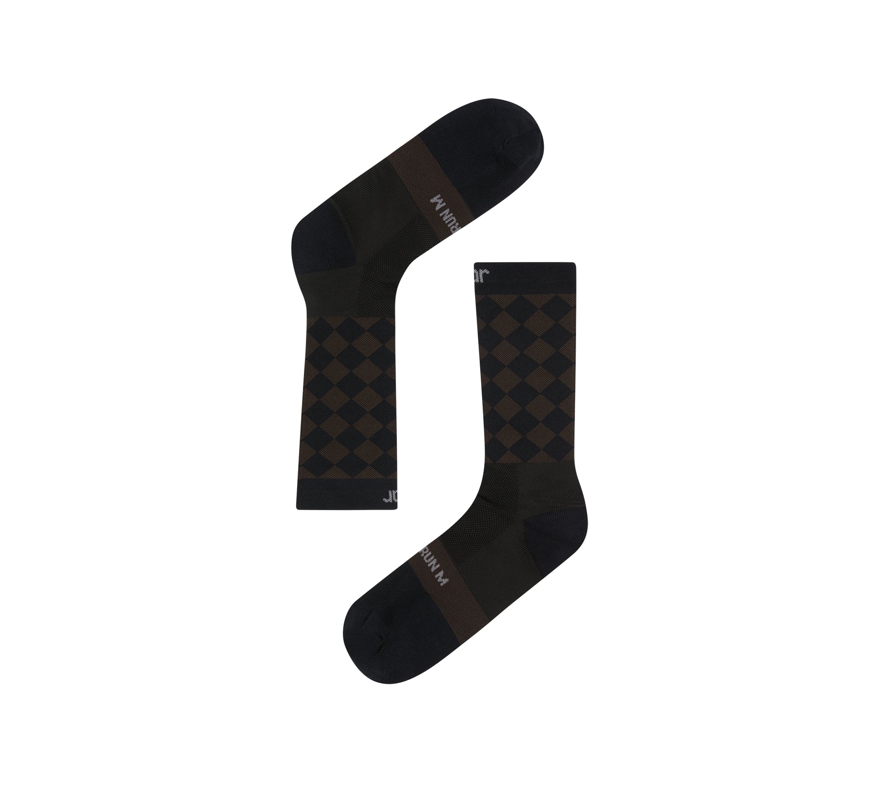 鑽石船襪 |黑色/棕色