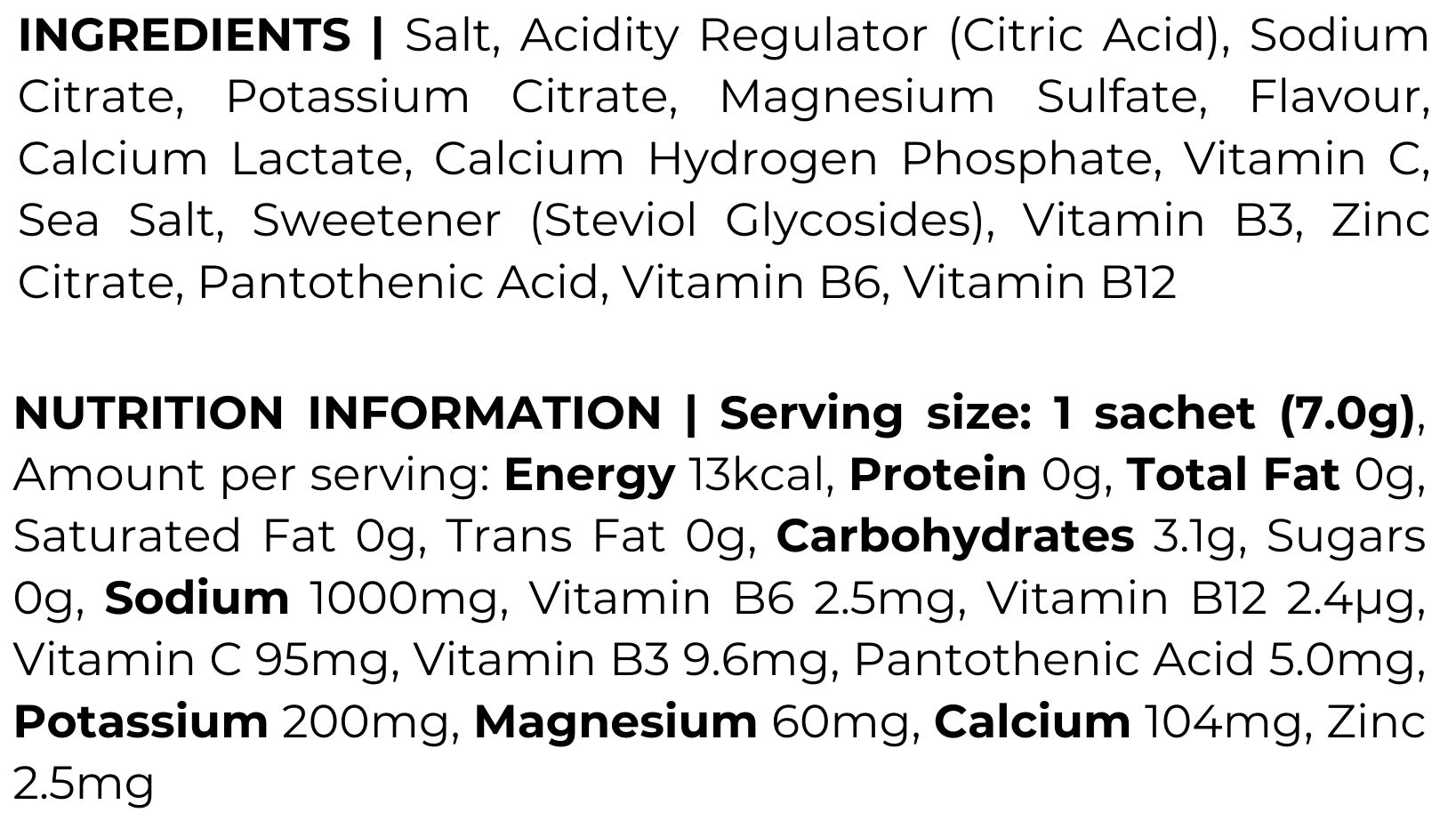 SUPERsalty 電解質小包 |芒果(7.0克)