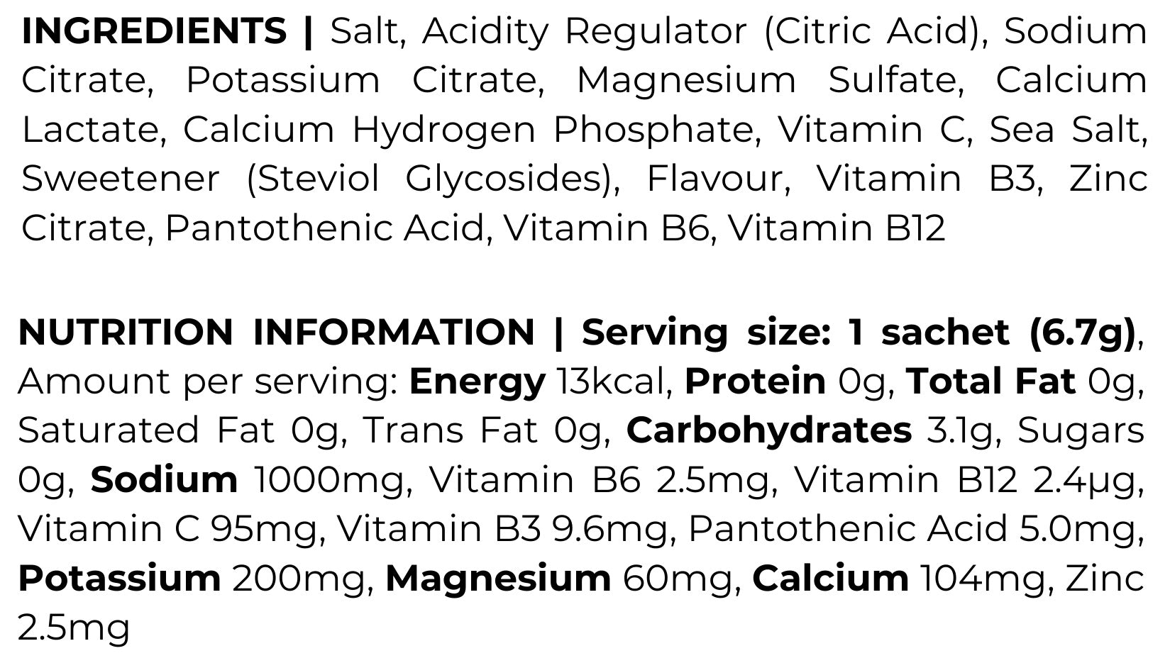 SUPERsalty 電解質小包 |原味(7.0克)