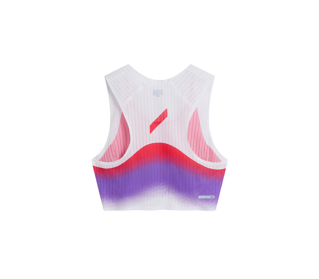 W Crop Race Vest | Red/Purple Stripe