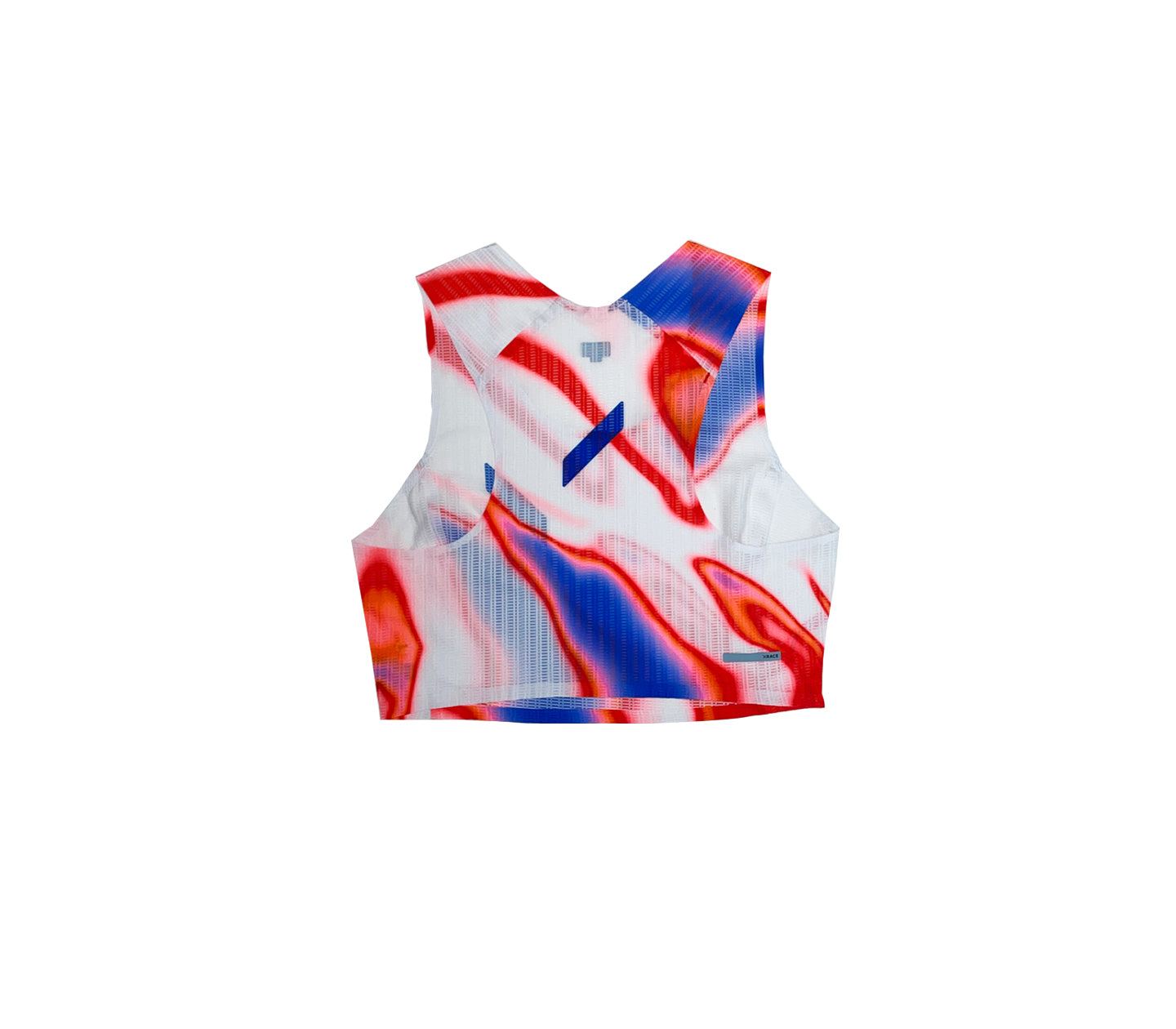 W Crop Race Vest | White/Blue/Red Swirl (HK Exclusive)