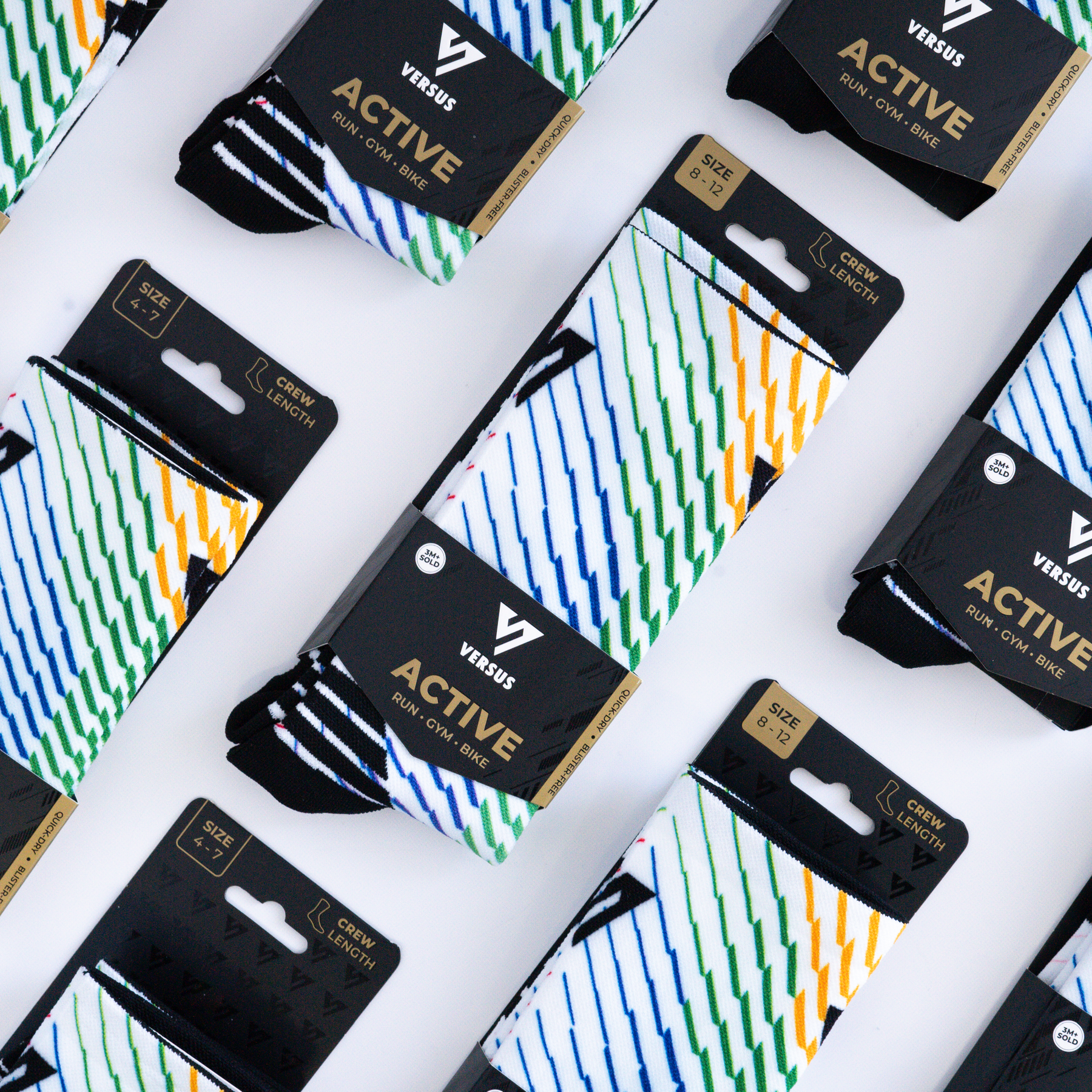 Active Crew Socks | South African Stripes