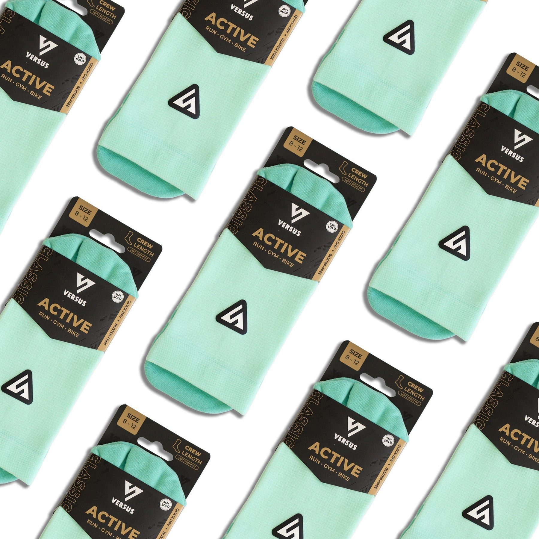 Active Crew Tab Socks | Classic Mint