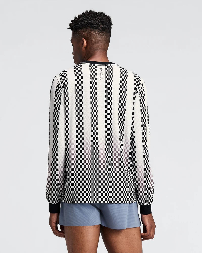 M Micromesh Long Sleeve | Checkerboard Stripe
