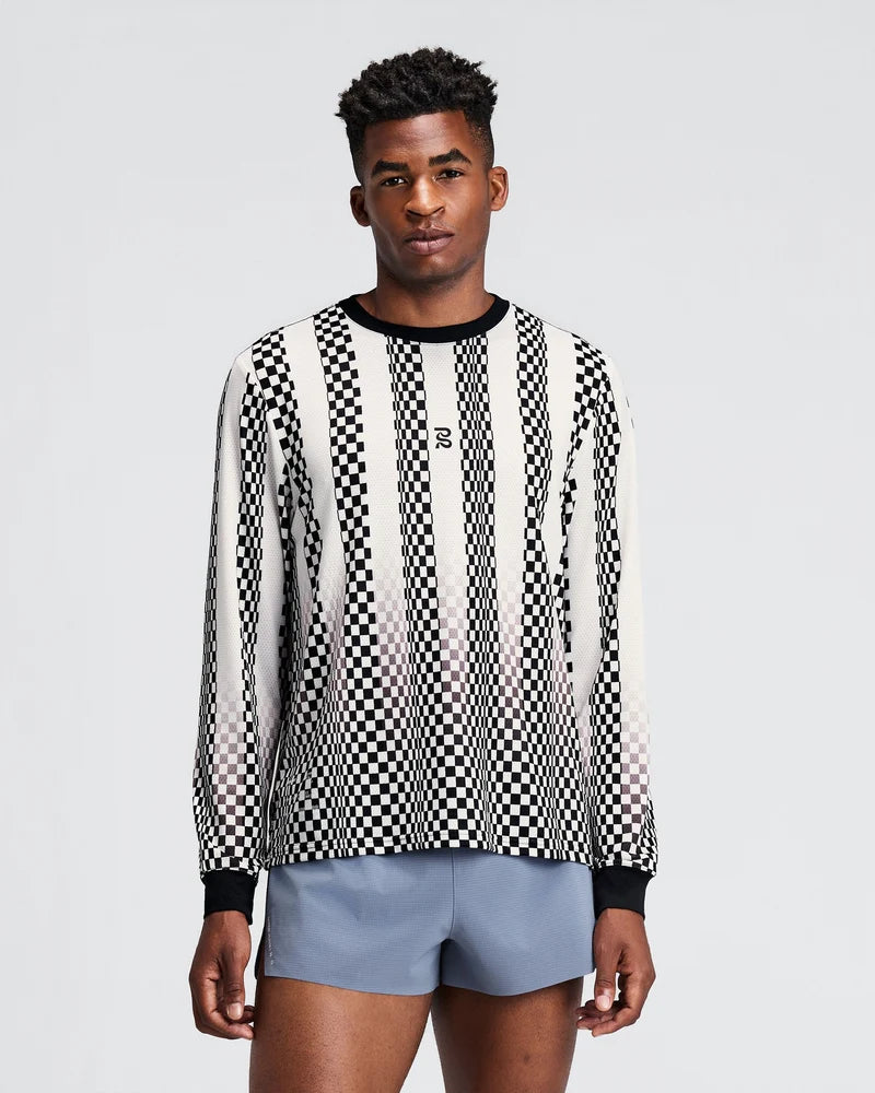 M Micromesh Long Sleeve | Checkerboard Stripe