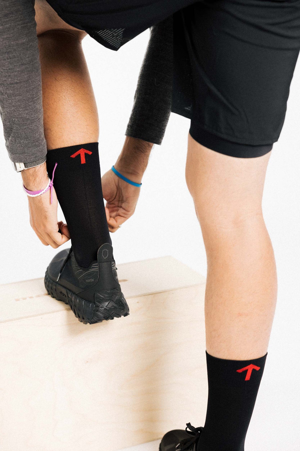 Padded Sock | Black Orange