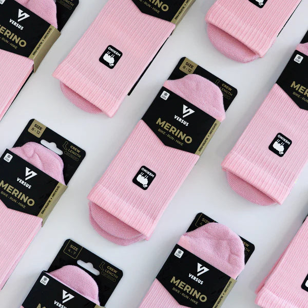 Merino Winter Socks | Pink Sky