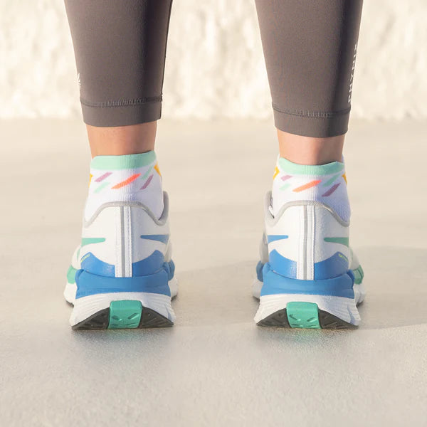 Running Ankle Socks | Retro Rainbow