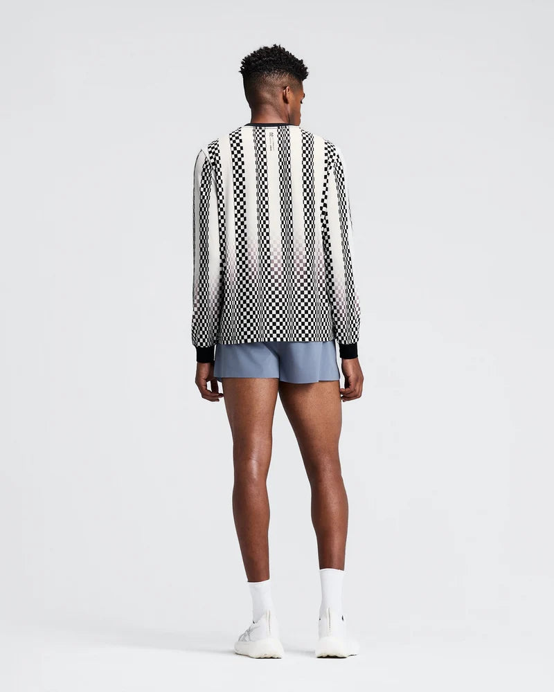 M Micromesh Long Sleeve | Checkerboard Stripe