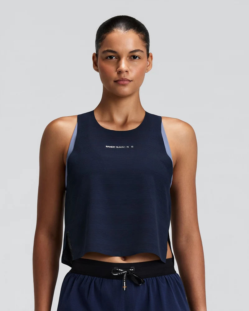 W CoolGrid Race Singlet | NY Navy