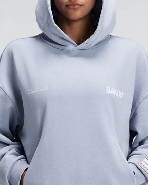 Chroma Wash Cropped Hoodie | Steel Horizon