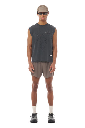 M MothTech Muscle Tee | Aged Black