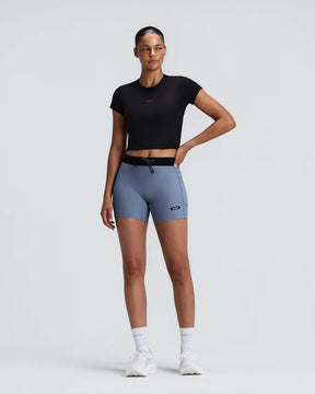 W Vituccia Cropped Performance Tee | Black