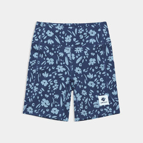 W Zig Zag Combat+ Short Tights 7" | Blue Flower