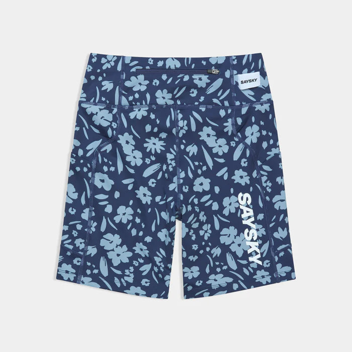 W Zig Zag Combat+ Short Tights 7" | Blue Flower