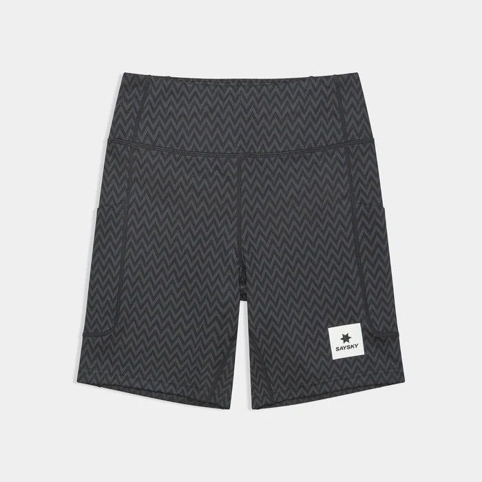 W Zig Zag Combat+ Short Tights 7" | Black