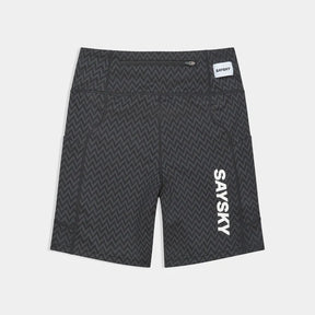 W Zig Zag Combat+ Short Tights 7" | Black