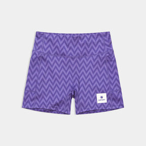 W Zig Zag Combat+ Short Tights 4" | Purple