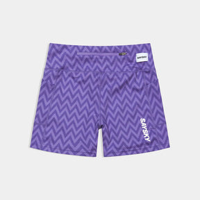 W Zig Zag Combat+ Short Tights 4" | Purple